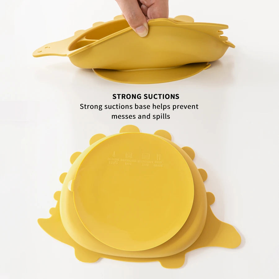 Dinosaur Theme Silicone Tableware Set