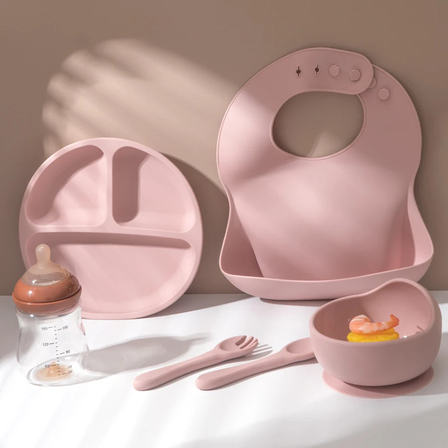 5 Piece Baby Silicone Feeding Set