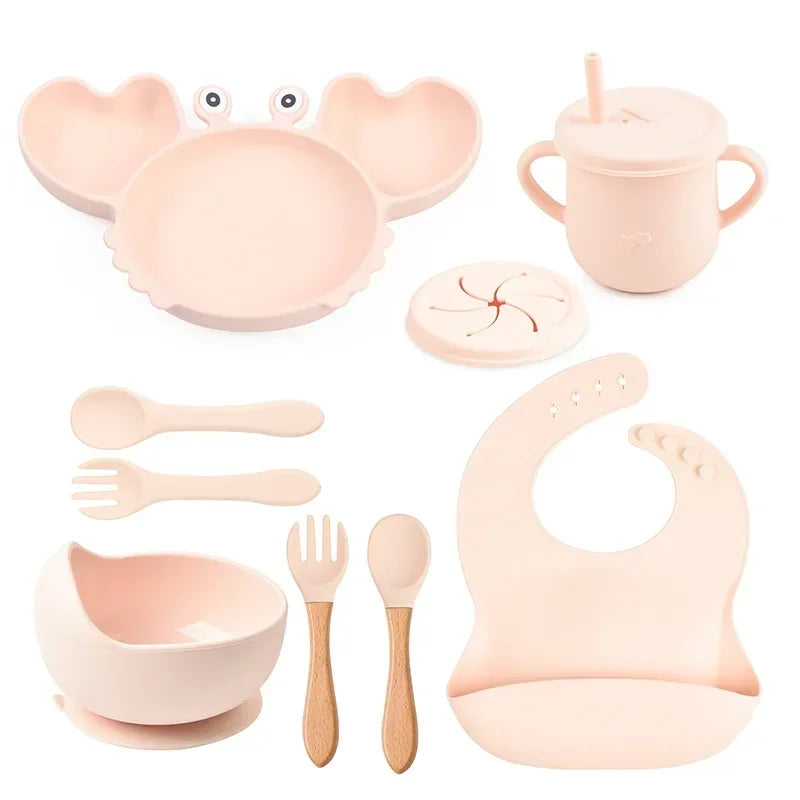 Crab Plate Silicone Tableware Set