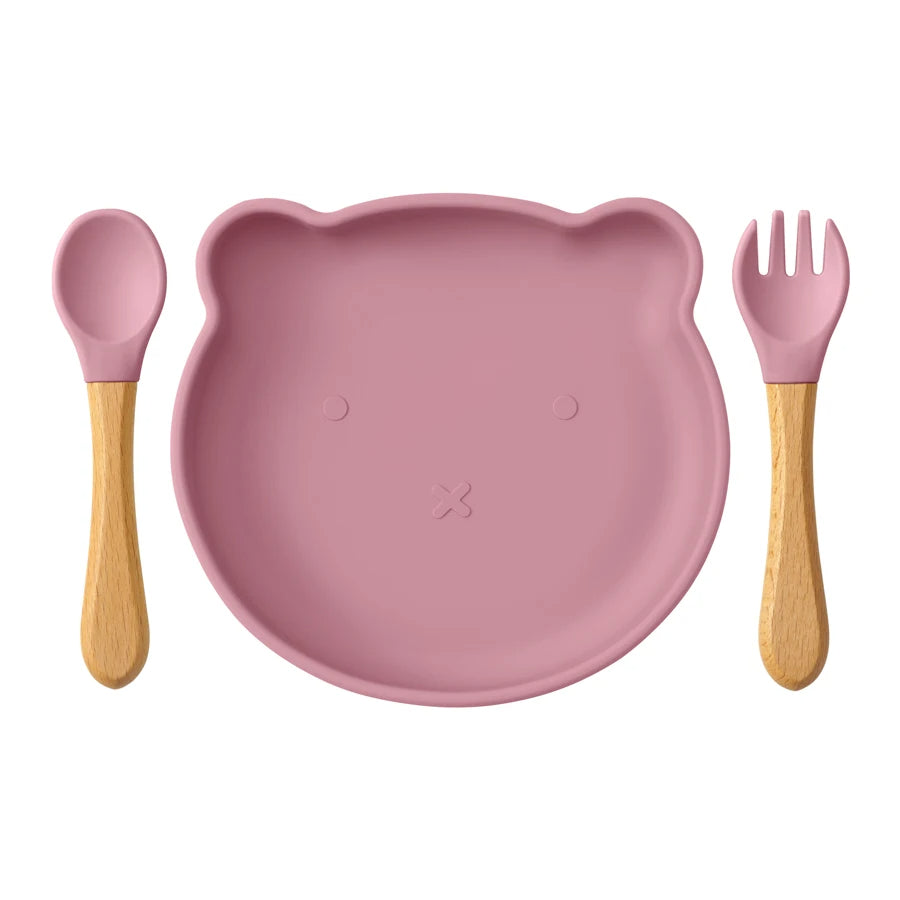 Silicone Bear Face Dining Plate